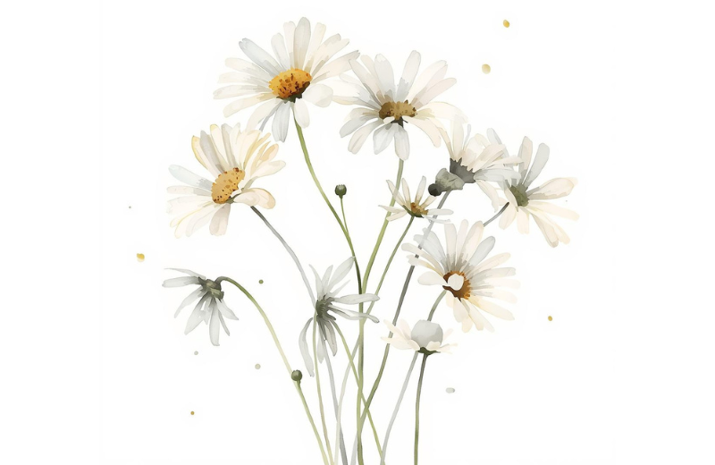 daisy april birth flower tattoo idea