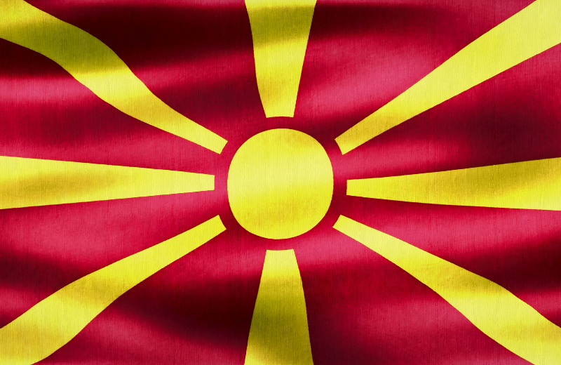 North Macedonia flag