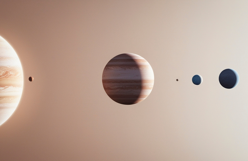 Image of Jupiter and other planets.