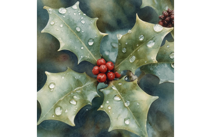 holly plant with berries