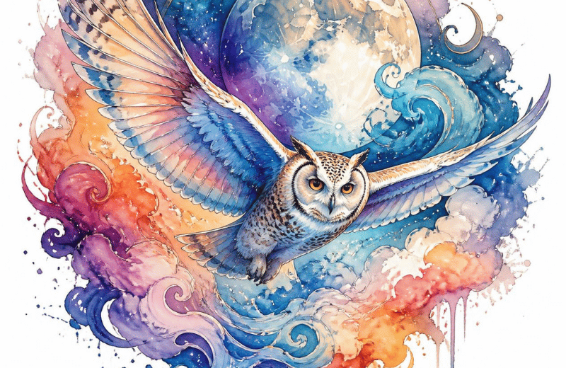 Owl and Moon Tattoo Meaning