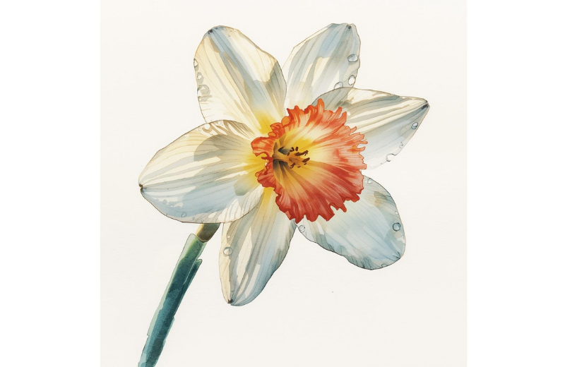 Narcissus flower artwork