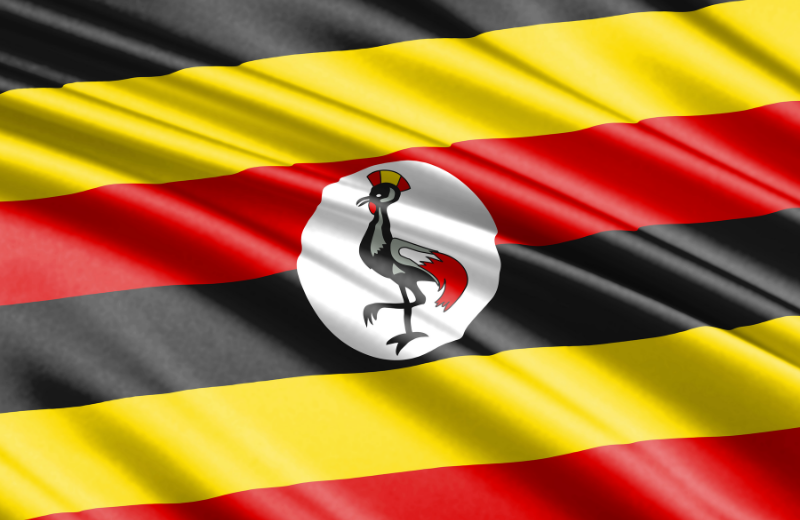 Uganda flag.
