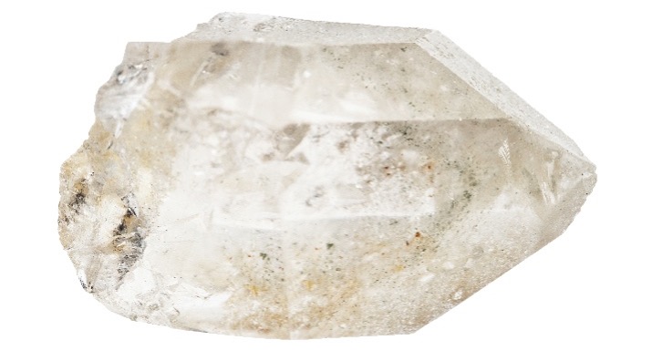 Clear Quartz crystal white background