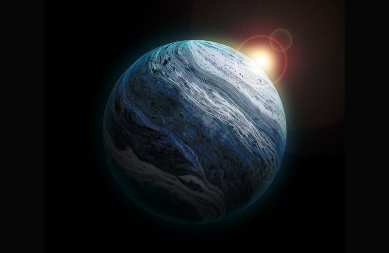 The sun and planets