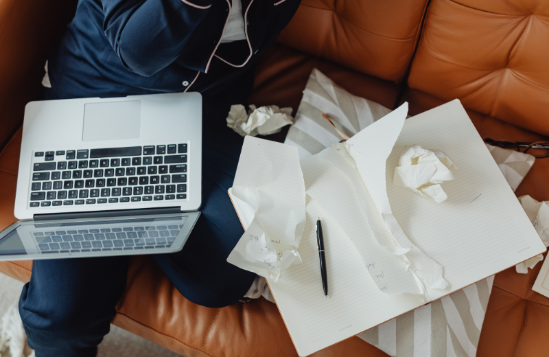 Image of someone working from home.