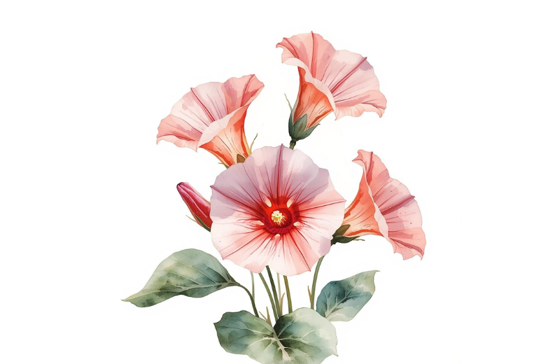 morning glory september birth flower artwork