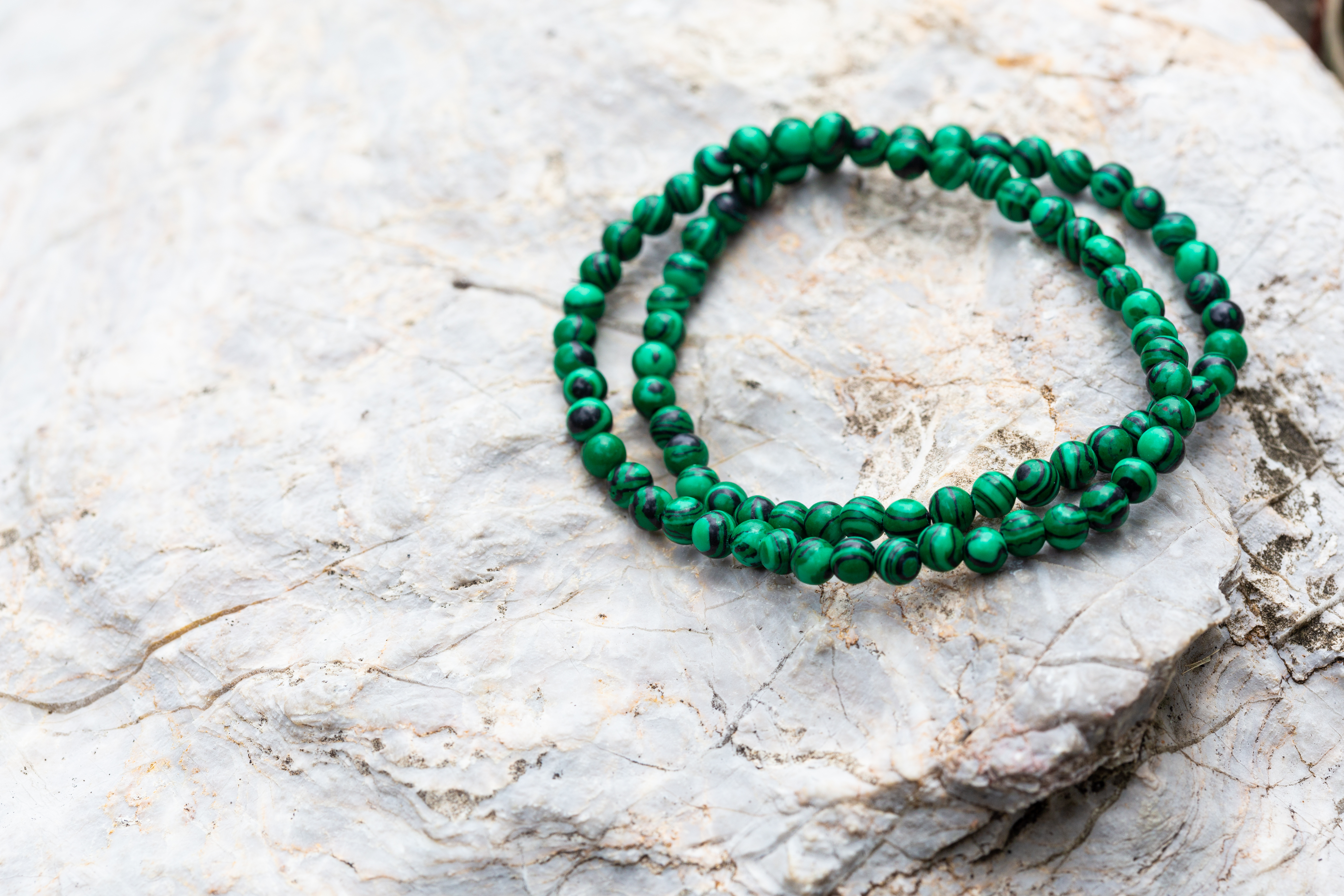 Two Malachite bracelets