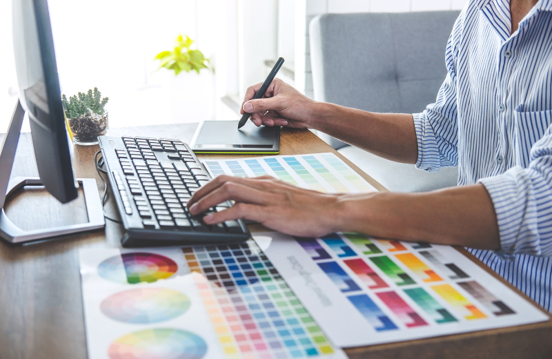 Working in graphic design