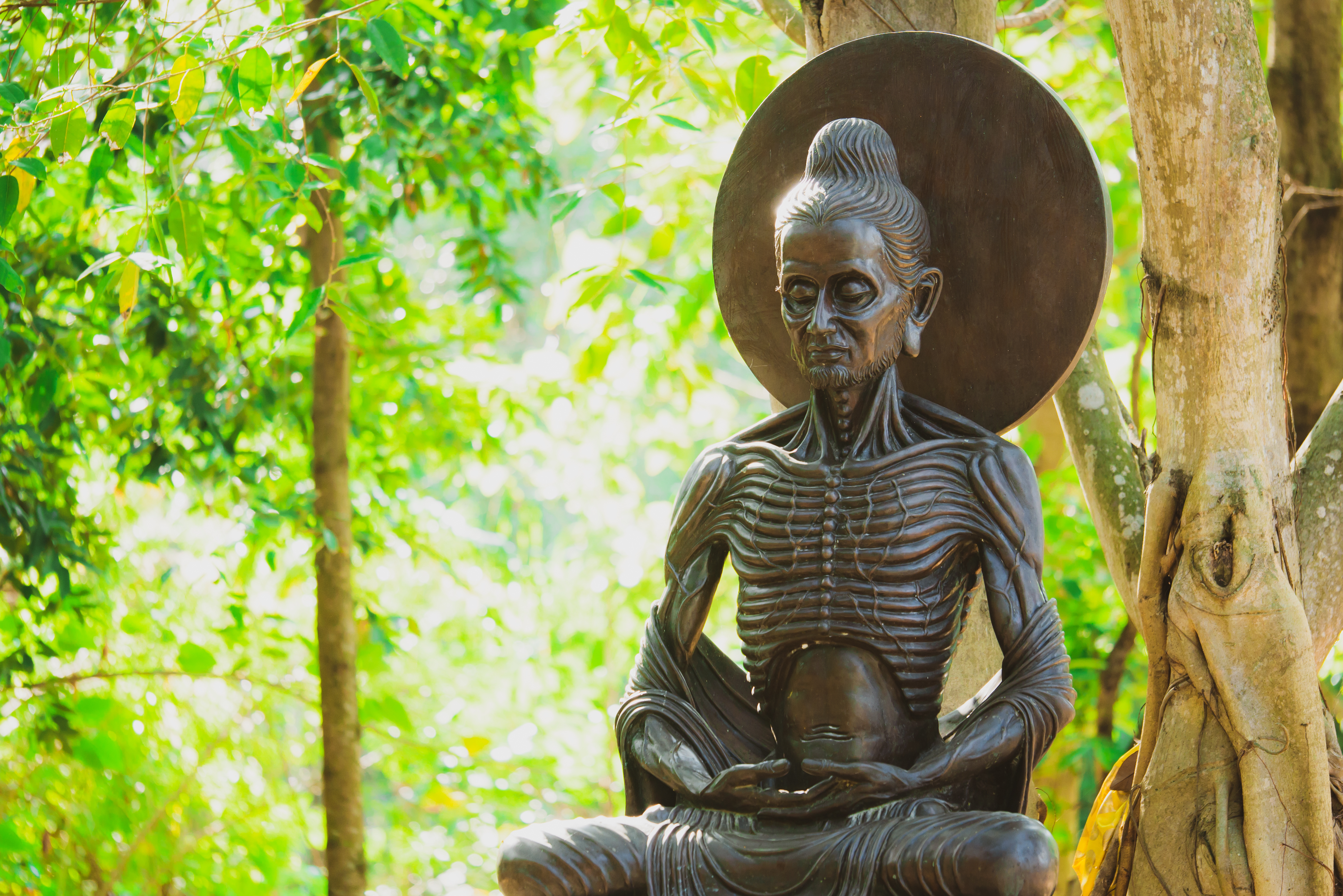 Buddhist statue representing suffering