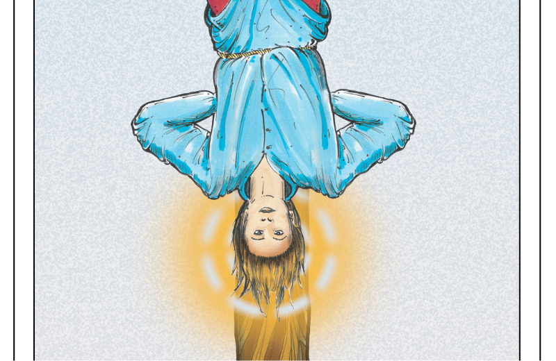 Image of the hanged man tarot card.