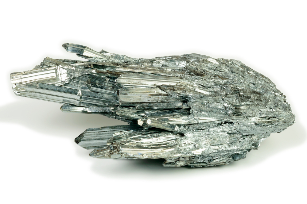 A piece of Stibnite