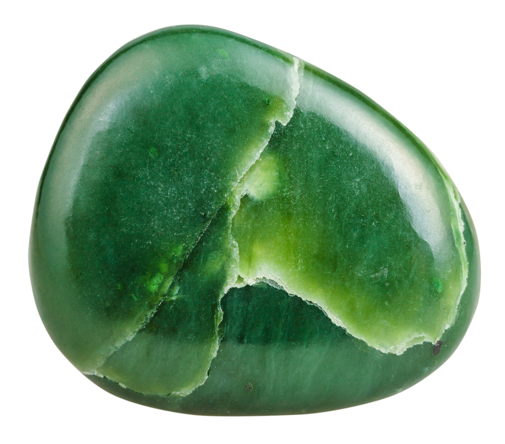 A piece of Jade on a white background