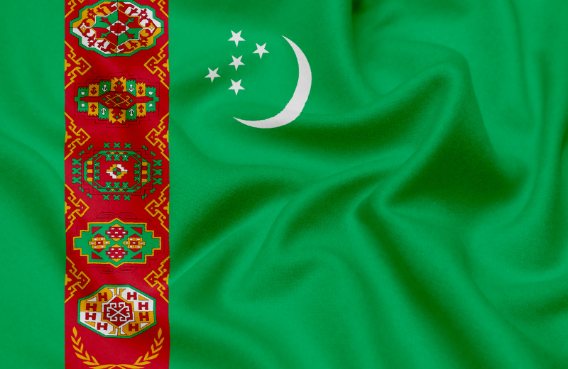 Turkmenistan flag.
