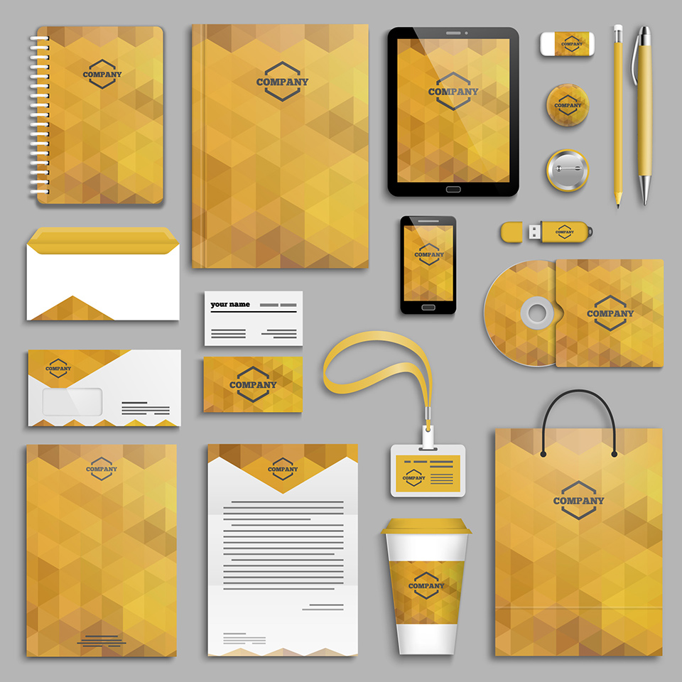 Brand identity stationery mock-up