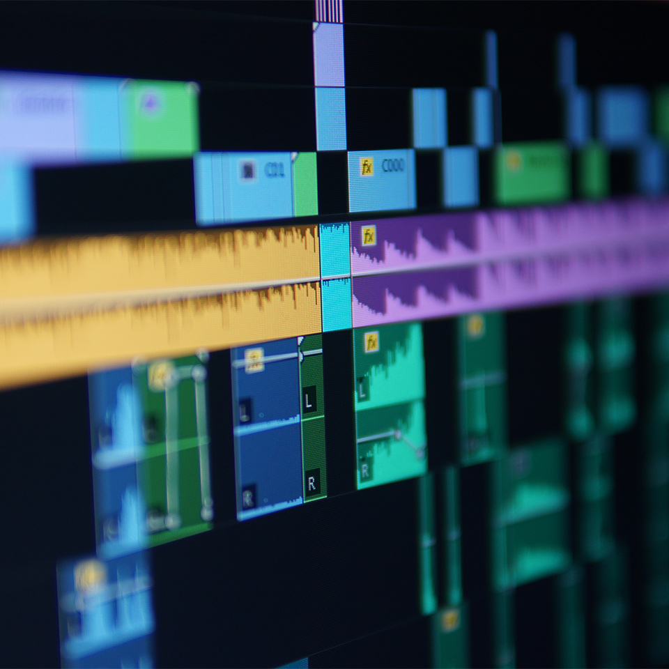 A video editing timeline