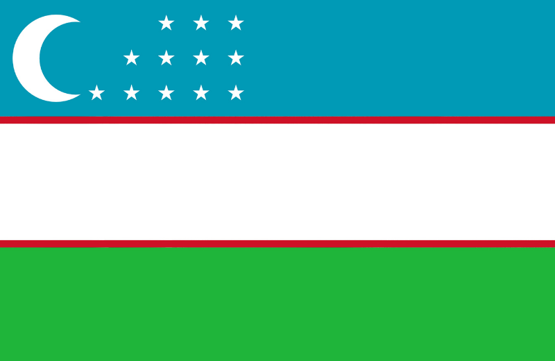 Uzbekistan flag.