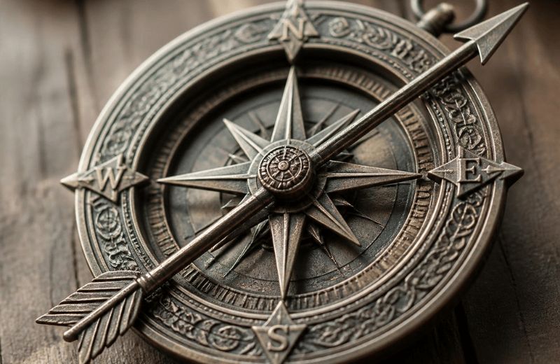 Compass Tattoo Design Combinations