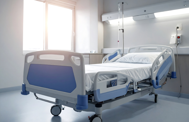 Image of a white hospital room.