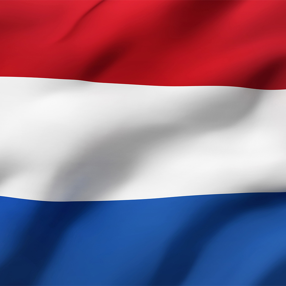 Flag of the Netherlands blowing in the wind.