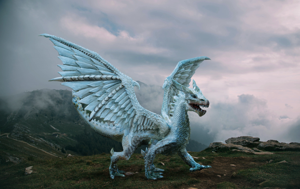 A dragon in the mountains