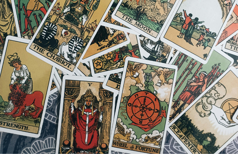 Image of a tarot spread.