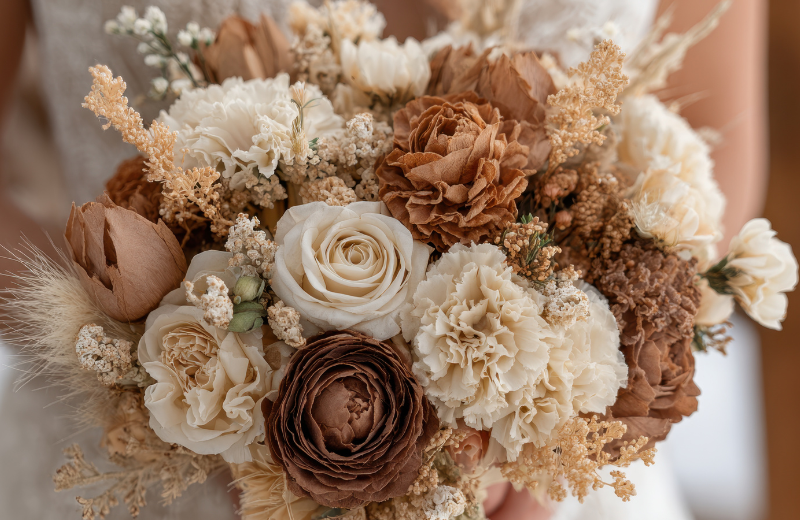 dried wedding flowers bouquet